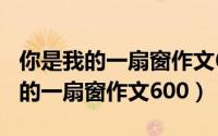 你是我的一扇窗作文600字优秀作文（你是我的一扇窗作文600）