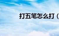 打五笔怎么打（媛五笔怎么打）