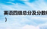 英语四级总分及分数构成（四级分数多少算高）