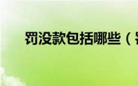 罚没款包括哪些（罚没利得包括哪些）