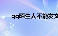 qq陌生人不能发文件吗（qq陌生人）