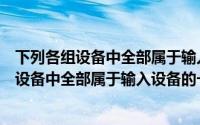 下列各组设备中全部属于输入设备的一组是什么（下列各组设备中全部属于输入设备的一组是）