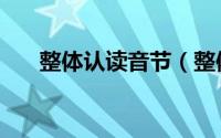 整体认读音节（整体认读音节有哪些）