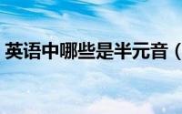 英语中哪些是半元音（英语中半元音有哪些）