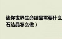 迷你世界生命结晶需要什么材料?（迷你世界生命结晶和岩石结晶怎么做）