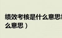 绩效考核是什么意思举例说明（绩效考核是什么意思）