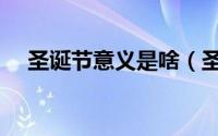 圣诞节意义是啥（圣诞节的意义是什么）