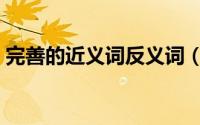 完善的近义词反义词（完善的近义词是什么）