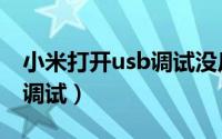 小米打开usb调试没反应（小米怎么打开usb调试）