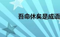 吾命休矣是成语吗?（吾命休矣）