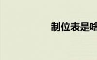 制位表是啥（制位表）