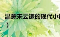 温意宋云谦的现代小说（穿越小说温意宋云谦）