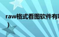 raw格式看图软件有哪些（raw格式看图软件）