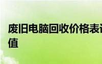 废旧电脑回收价格表详解：了解您的旧电脑价值