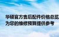华硕官方售后配件价格总览：全面了解华硕售后配件价格，为您的维修预算提供参考